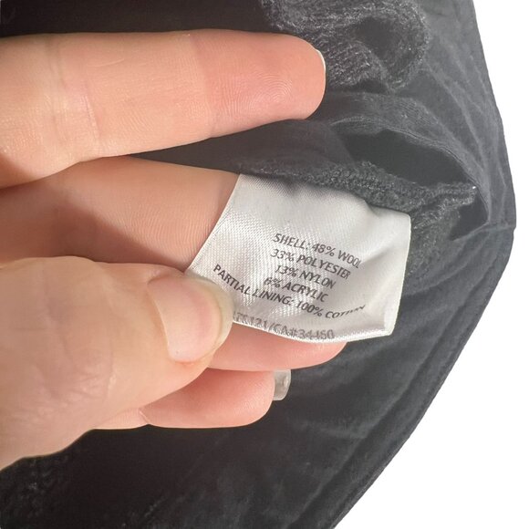 Eileen Fisher Grey Asymmetrical Zip Up Wool Blend Jacket Small Petite - Picture 5 of 8